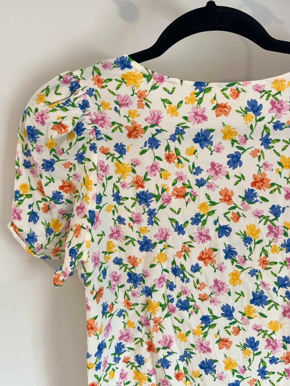 Sezane Galila Floral V-Neck Blouse Top Size 36 - Picture 6 of 7
